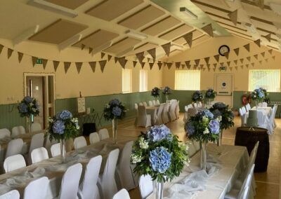 Boreland Village Hall set up for a wedding